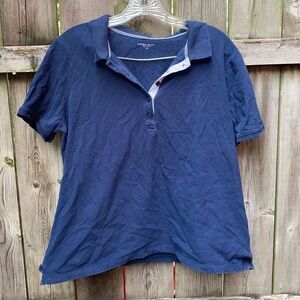 Laura Scott Blue Polo Shirt sz. XL
